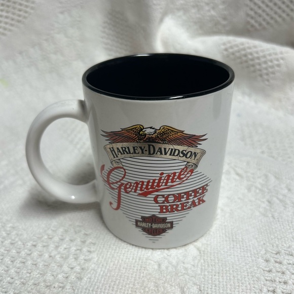 Vintage 1993 Harley-Davidson Motorcycles Genuine Coffee Break Mug Cup 3.75" - Picture 1 of 4